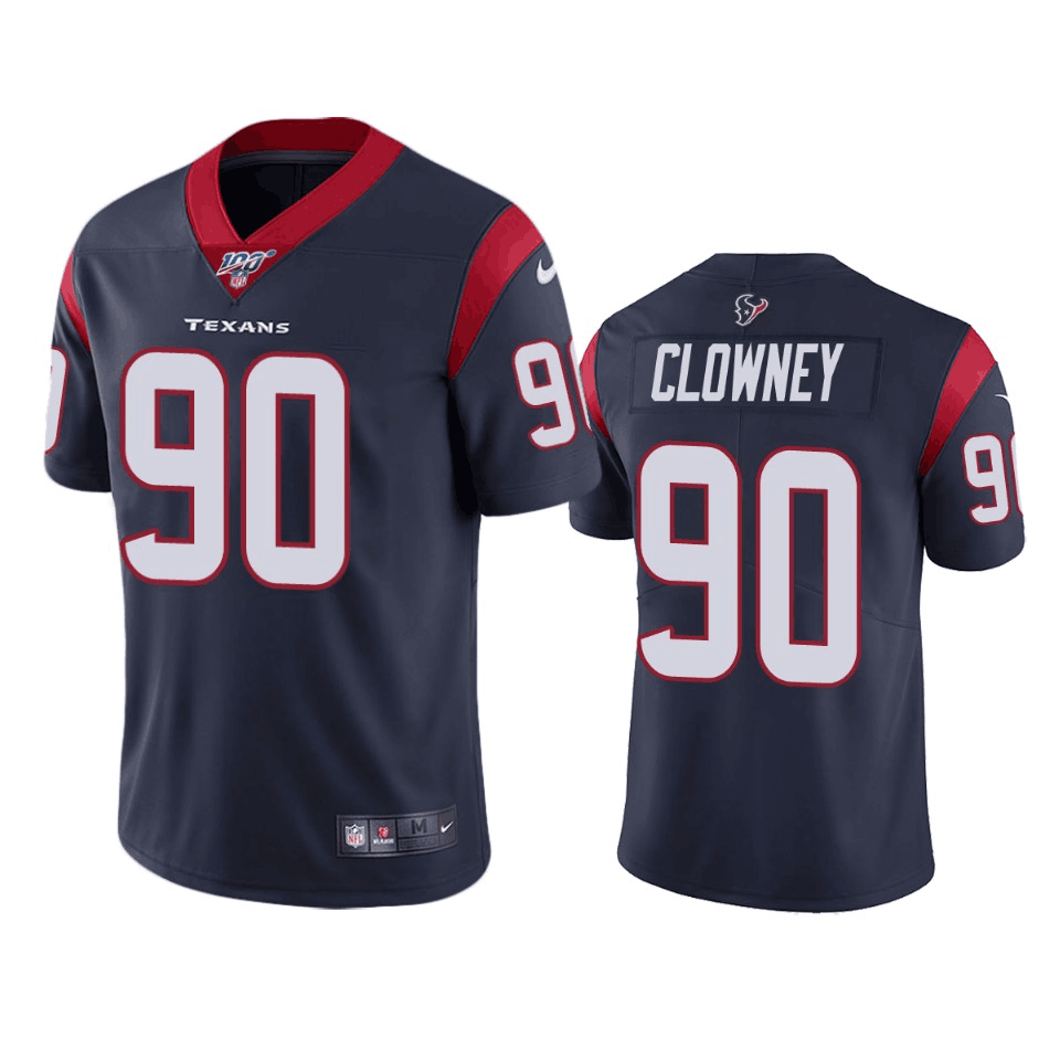 Men's Houston Texans #90 Jadeveon Clowney Navy 2019 100th Season Vapor Untouchable Limited Stitched NFL Jersey